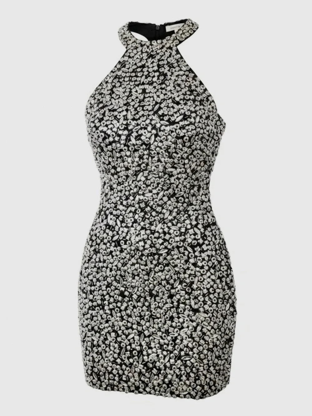 PARKER XS 0 2 Black Mariah Dress Silver Ice Cut Jewels Studs Gems NWT R$462 RARE